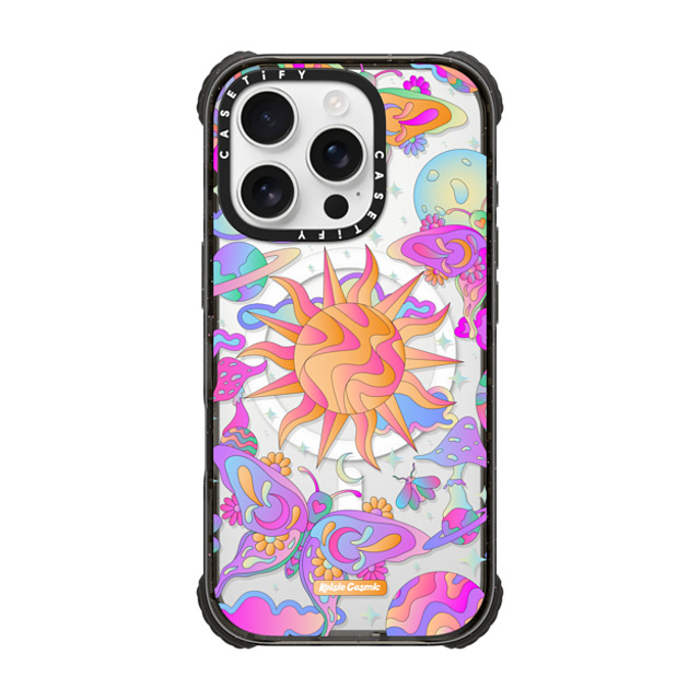 Kelsie Cosmic x CASETiFY iPhone 16 Pro Case Black ウルトラ インパクトケース MagSafe 対応 Space Garden Kelsie Cosmic x CASETiFY iPhone 16 Pro Case Black ウルトラ インパクトケース MagSafe 対応 Space Garden