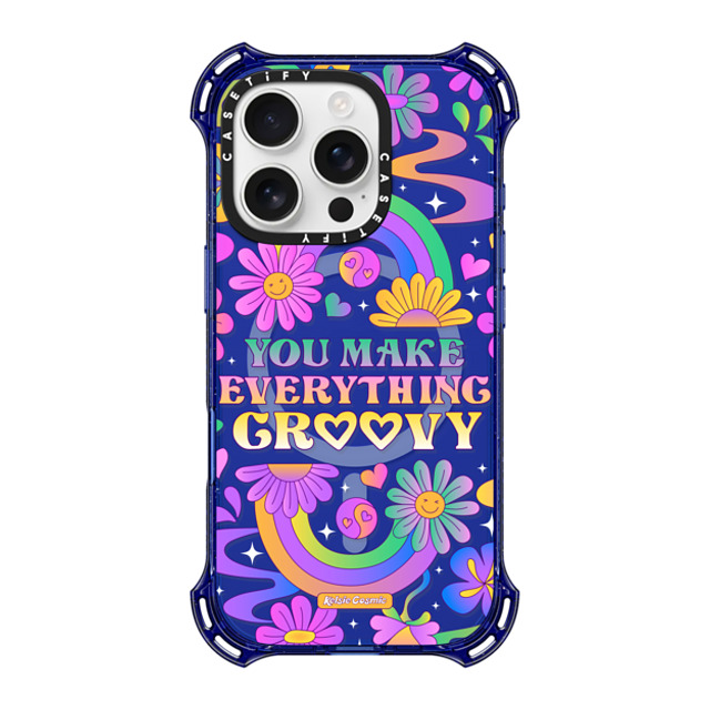 Kelsie Cosmic x CASETiFY iPhone 16 Pro Case コバルトブルー バウンスケース Make Everything Groovy Kelsie Cosmic x CASETiFY iPhone 16 Pro Case コバルトブルー バウンスケース Make Everything Groovy