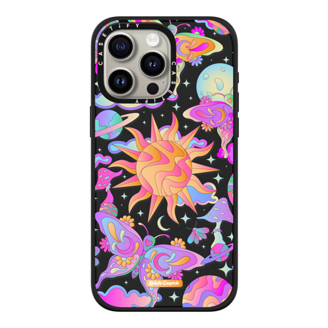 Kelsie Cosmic x CASETiFY iPhone 15 Pro Max ケース マットブラック インパクトケース MagSafe対応 Space Garden