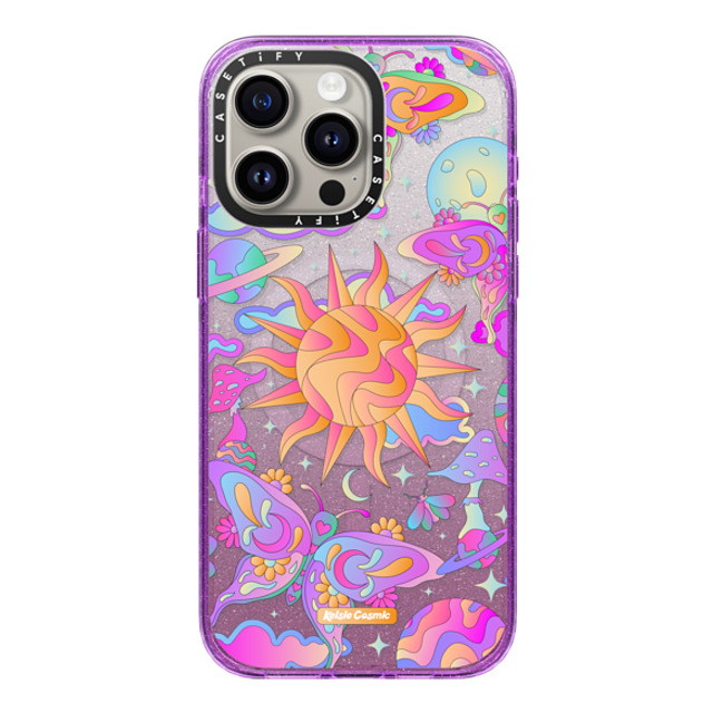 Kelsie Cosmic x CASETiFY iPhone 15 Pro Max Case Space,Digital Art Glitter Purple Impact Case MagSafe Compatible Space Garden Back to School Kelsie Cosmic x CASETiFY iPhone 15 Pro Max Case Space,Digital Art Glitter Purple Impact Case MagSafe Compatible Space Garden Back to School