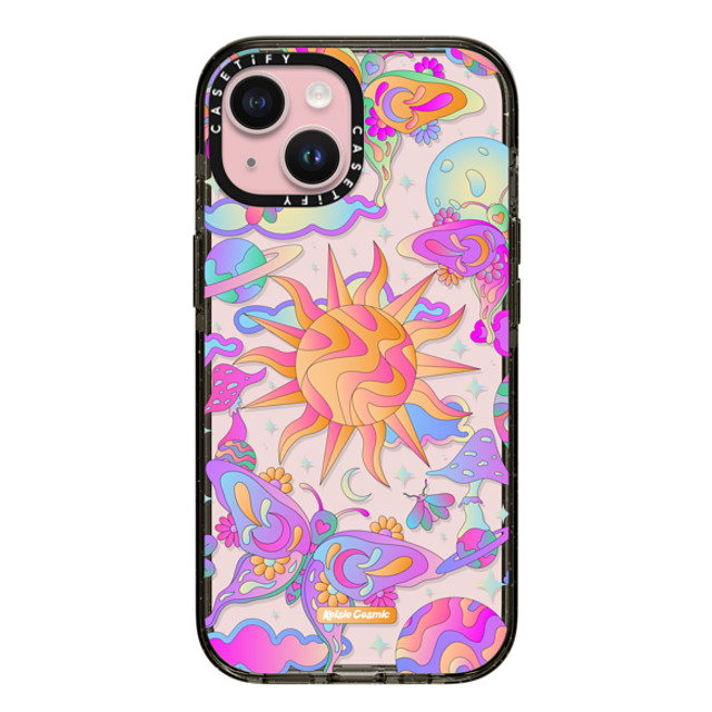 Kelsie Cosmic x CASETiFY iPhone 15 ケース ブラック インパクトケース Space Garden