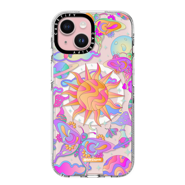 Kelsie Cosmic x CASETiFY iPhone 15 ケース クリア クリア ケース MagSafe対応 Space Garden