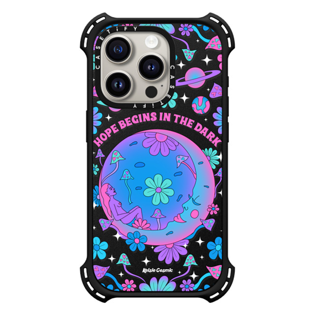 Kelsie Cosmic x CASETiFY iPhone 15 Pro Case Matte Black バウンスケース Hope Begins in the Dark by Kelsie Cosmic Kelsie Cosmic x CASETiFY iPhone 15 Pro Case Matte Black バウンスケース Hope Begins in the Dark by Kelsie Cosmic