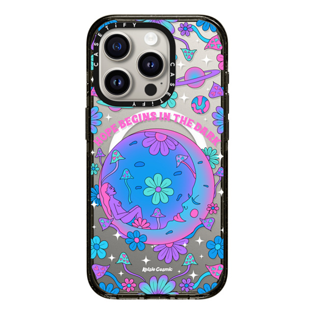 Kelsie Cosmic x CASETiFY iPhone 15 Pro ケース Floral,Nature ブラック インパクトケース MagSafe対応 Hope Begins in the Dark by Kelsie Cosmic Mother's Day Kelsie Cosmic x CASETiFY iPhone 15 Pro ケース Floral,Nature ブラック インパクトケース MagSafe対応 Hope Begins in the Dark by Kelsie Cosmic Mother's Day