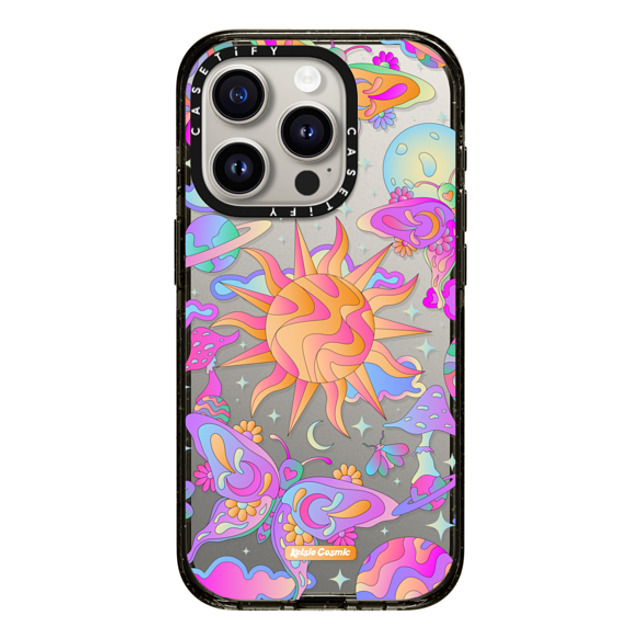 Kelsie Cosmic x CASETiFY iPhone 15 Pro ケース ブラック インパクトケース Space Garden