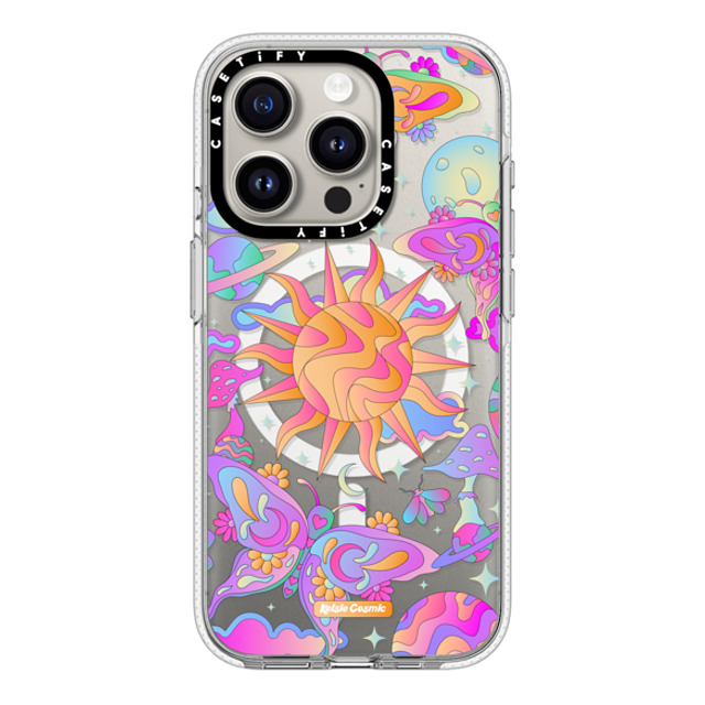 Kelsie Cosmic x CASETiFY iPhone 15 Pro ケース クリア クリア ケース MagSafe対応 Space Garden