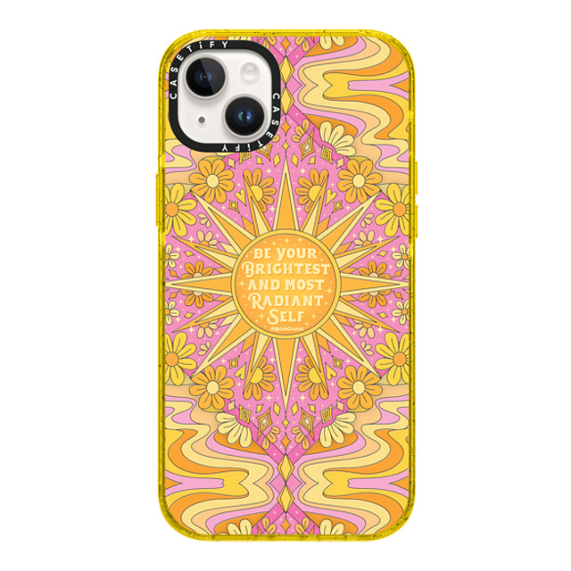 Kelsie Cosmic x CASETiFY iPhone 14 Plus ケース イエロー インパクトケース Be Your Brightest by Kelsie Cosmic