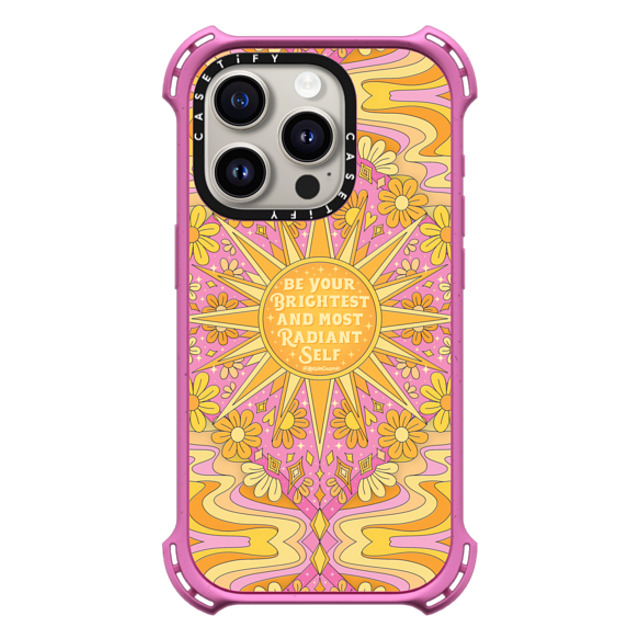 Kelsie Cosmic x CASETiFY iPhone 15 Pro Case Matte Pink バウンスケース Be Your Brightest by Kelsie Cosmic Kelsie Cosmic x CASETiFY iPhone 15 Pro Case Matte Pink バウンスケース Be Your Brightest by Kelsie Cosmic