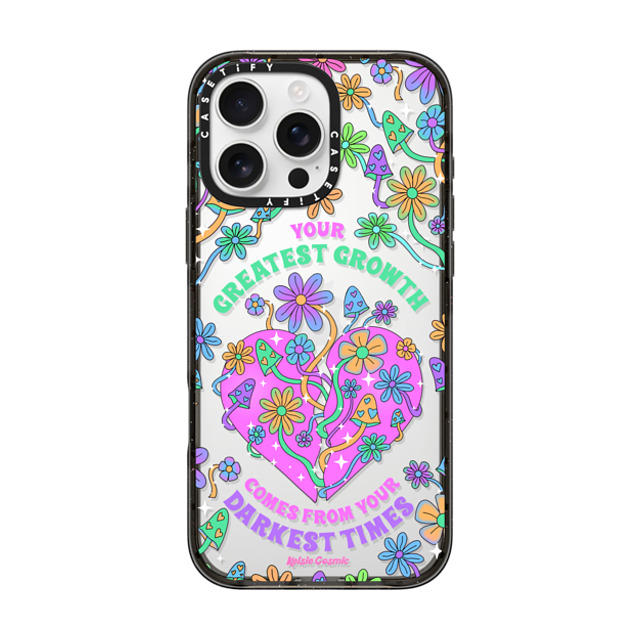 Kelsie Cosmic x CASETiFY iPhone 16 Pro Max Case Floral,Quote Black Impact Case Your Greatest Growth by Kelsie Cosmic Mother's Day Kelsie Cosmic x CASETiFY iPhone 16 Pro Max Case Floral,Quote Black Impact Case Your Greatest Growth by Kelsie Cosmic Mother's Day