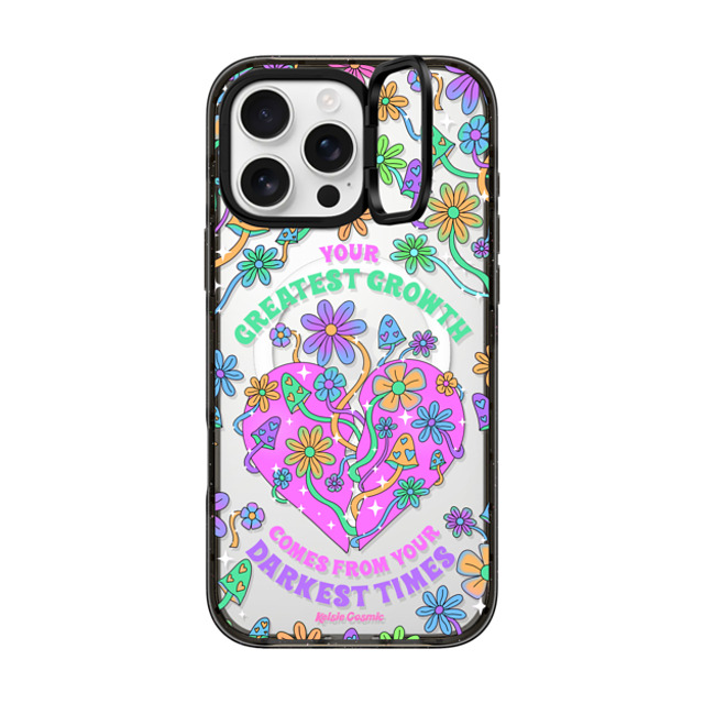 Kelsie Cosmic x CASETiFY iPhone 16 Pro Max ケース Floral,Quote ブラック インパクトリングスタンドケース MagSafe対応 Your Greatest Growth by Kelsie Cosmic Father's Day Kelsie Cosmic x CASETiFY iPhone 16 Pro Max ケース Floral,Quote ブラック インパクトリングスタンドケース MagSafe対応 Your Greatest Growth by Kelsie Cosmic Father's Day