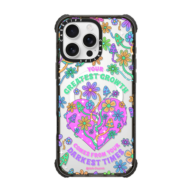 Kelsie Cosmic x CASETiFY iPhone 16 Pro Max ケース Floral,Quote ブラック ウルトラ インパクトケース MagSafe 対応 Your Greatest Growth by Kelsie Cosmic Father's Day Kelsie Cosmic x CASETiFY iPhone 16 Pro Max ケース Floral,Quote ブラック ウルトラ インパクトケース MagSafe 対応 Your Greatest Growth by Kelsie Cosmic Father's Day
