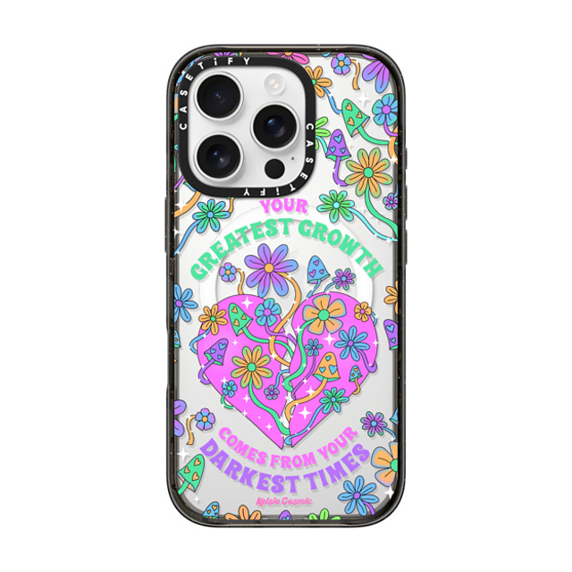 Kelsie Cosmic x CASETiFY iPhone 16 Pro Case Floral,Quote Black Impact Case MagSafe Compatible Your Greatest Growth by Kelsie Cosmic Mother's Day Kelsie Cosmic x CASETiFY iPhone 16 Pro Case Floral,Quote Black Impact Case MagSafe Compatible Your Greatest Growth by Kelsie Cosmic Mother's Day