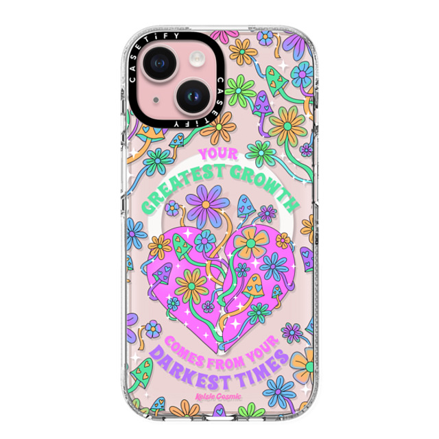 Kelsie Cosmic x CASETiFY iPhone 15 Case Floral,Quote Clear Clear Case MagSafe Compatible Your Greatest Growth by Kelsie Cosmic Mother's Day Kelsie Cosmic x CASETiFY iPhone 15 Case Floral,Quote Clear Clear Case MagSafe Compatible Your Greatest Growth by Kelsie Cosmic Mother's Day