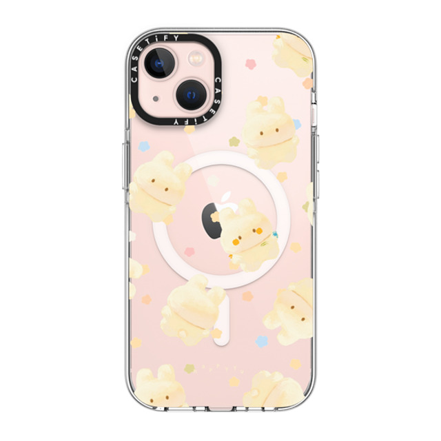 HAPPYYU x CASETiFY iPhone 13 ケース クリア クリア ケース MagSafe対応 Happy Bunny