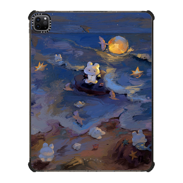 HAPPYYU x CASETiFY iPad Pro 12.9-inch (第5/6世代) Bunny,Cartoon ブラック iPad インパクト ケース Seaside Melody Back to School HAPPYYU x CASETiFY iPad Pro 12.9-inch (第5/6世代) Bunny,Cartoon ブラック iPad インパクト ケース Seaside Melody Back to School