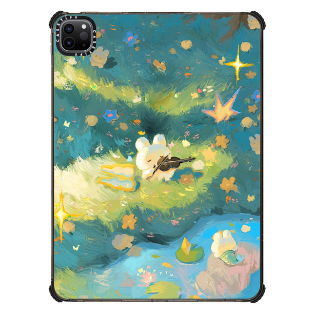 HAPPYYU x CASETiFY iPad Pro 11 (第3/4世代) ブラック iPad インパクト ケース Little Violinist