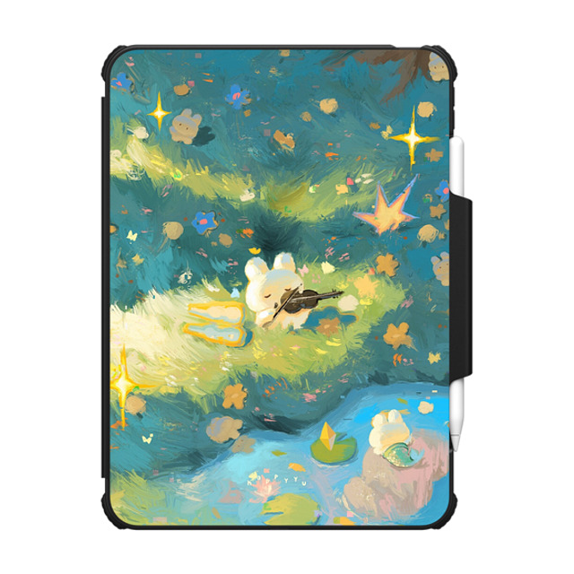 "HAPPYYU x CASETiFY iPad Pro 11" (M4) Bunny,Cartoon Black インパクト フォリオ ケース Little Violinist Mother's Day" "HAPPYYU x CASETiFY iPad Pro 11" (M4) Bunny,Cartoon Black インパクト フォリオ ケース Little Violinist Mother's Day"