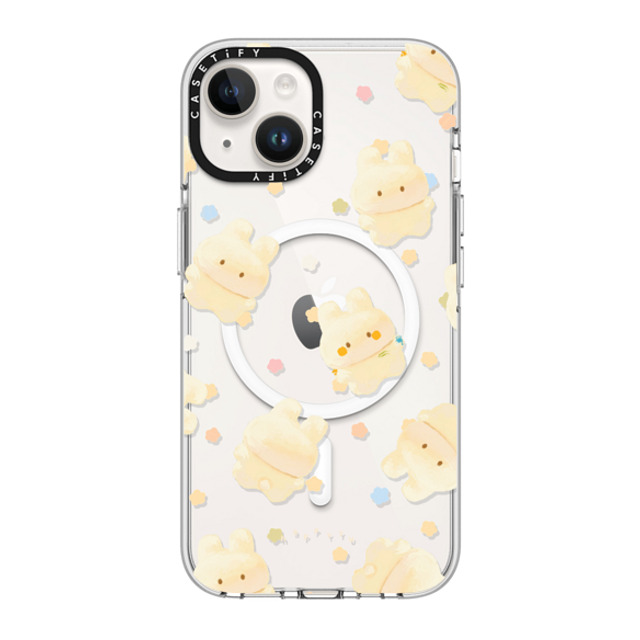 HAPPYYU x CASETiFY iPhone 14 ケース クリア クリア ケース MagSafe対応 Happy Bunny