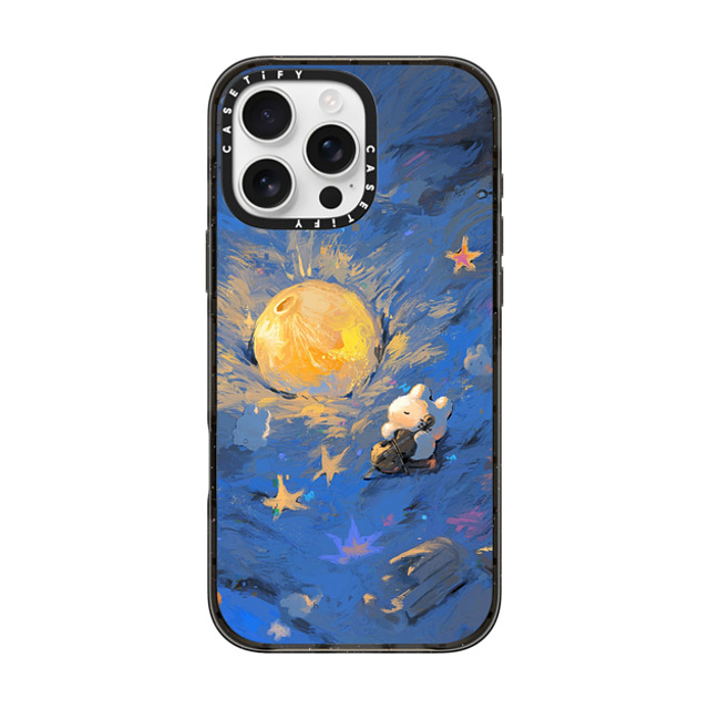 HAPPYYU x CASETiFY iPhone 16 Pro Max Case Bunny,Cartoon Black Impact Case Night Melody Mother's Day HAPPYYU x CASETiFY iPhone 16 Pro Max Case Bunny,Cartoon Black Impact Case Night Melody Mother's Day