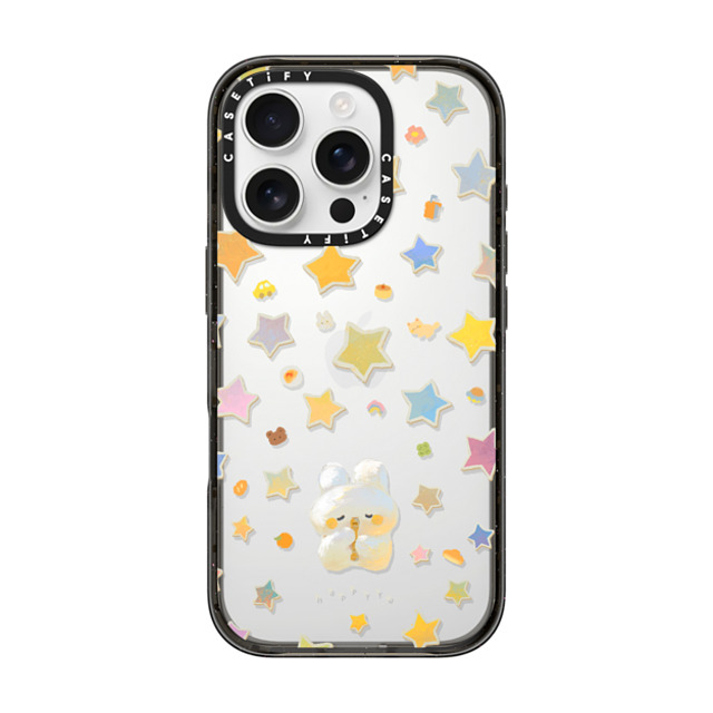 HAPPYYU x CASETiFY iPhone 16 Pro ケース ブラック インパクトケース Star Melody