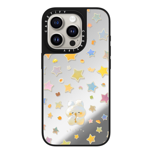 HAPPYYU x CASETiFY iPhone 15 Pro Case Silver on Black ミラーケース MagSafe対応 Star Melody HAPPYYU x CASETiFY iPhone 15 Pro Case Silver on Black ミラーケース MagSafe対応 Star Melody