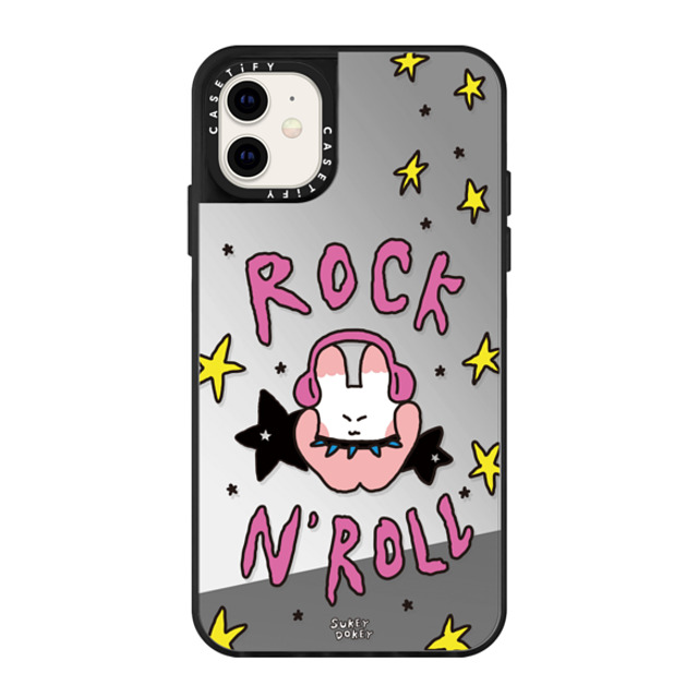sukeydokey x CASETiFY iPhone 11 ケース Silver on Black ミラーケース Sukeydokey Rock 'n' Roll Phone Case Back to School sukeydokey x CASETiFY iPhone 11 ケース Silver on Black ミラーケース Sukeydokey Rock 'n' Roll Phone Case Back to School