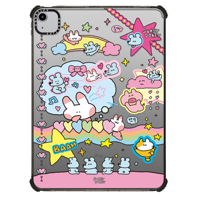 sukeydokey x CASETiFY iPad Air (第4/5世代) ブラック iPad インパクト ケース Sukeydokey Deco sticker Ipad Case Mother's Day sukeydokey x CASETiFY iPad Air (第4/5世代) ブラック iPad インパクト ケース Sukeydokey Deco sticker Ipad Case Mother's Day