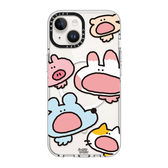 sukeydokey x CASETiFY iPhone 14 Case Clear Clear Case MagSafe Compatible Sukeydokey Aaaah! Phone Case sukeydokey x CASETiFY iPhone 14 Case Clear Clear Case MagSafe Compatible Sukeydokey Aaaah! Phone Case