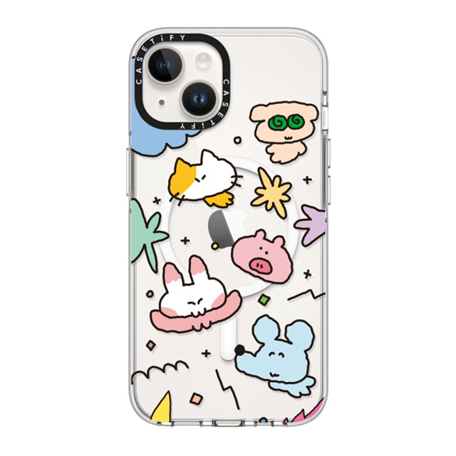 sukeydokey x CASETiFY iPhone 14 Case Clear Clear Case MagSafe Compatible Sukeydokey Mini Mates Phone Case sukeydokey x CASETiFY iPhone 14 Case Clear Clear Case MagSafe Compatible Sukeydokey Mini Mates Phone Case
