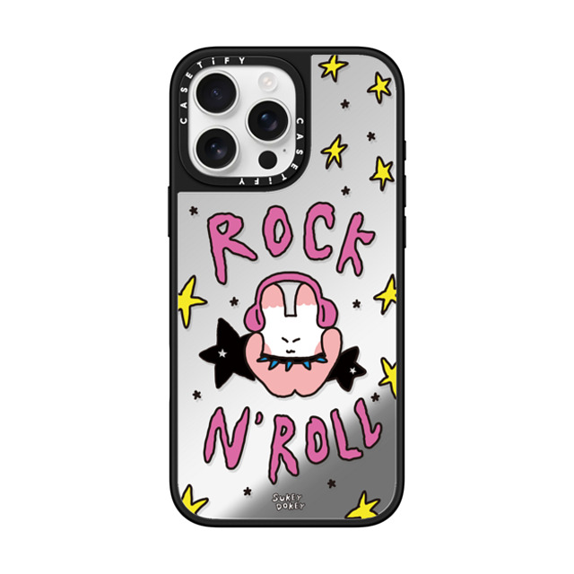 sukeydokey x CASETiFY iPhone 16 Pro Max ケース Silver on Black ミラーケース MagSafe対応 Sukeydokey Rock 'n' Roll Phone Case Father's Day sukeydokey x CASETiFY iPhone 16 Pro Max ケース Silver on Black ミラーケース MagSafe対応 Sukeydokey Rock 'n' Roll Phone Case Father's Day