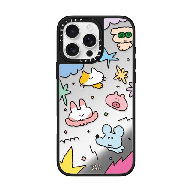sukeydokey x CASETiFY iPhone 16 Pro Max Case Silver on Black ミラーケース MagSafe対応 Sukeydokey Mini Mates Phone Case Back to School sukeydokey x CASETiFY iPhone 16 Pro Max Case Silver on Black ミラーケース MagSafe対応 Sukeydokey Mini Mates Phone Case Back to School