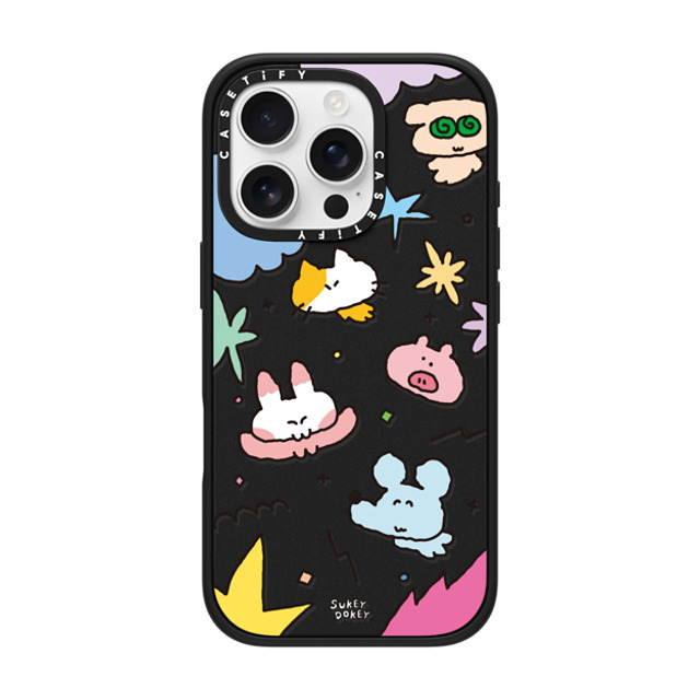 sukeydokey x CASETiFY iPhone 16 Pro ケース マットブラック インパクトケース MagSafe対応 Sukeydokey Mini Mates Phone Case Back to School sukeydokey x CASETiFY iPhone 16 Pro ケース マットブラック インパクトケース MagSafe対応 Sukeydokey Mini Mates Phone Case Back to School