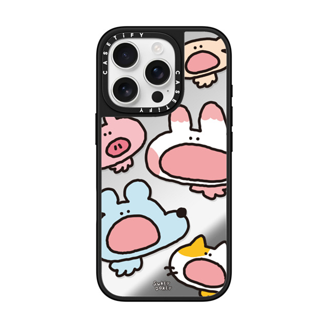 sukeydokey x CASETiFY iPhone 16 Pro Case Silver on Black ミラーケース MagSafe対応 Sukeydokey Aaaah! Phone Case Father's Day sukeydokey x CASETiFY iPhone 16 Pro Case Silver on Black ミラーケース MagSafe対応 Sukeydokey Aaaah! Phone Case Father's Day