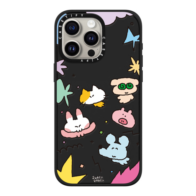 sukeydokey x CASETiFY iPhone 15 Pro Max Case Matte Black Impact Case MagSafe Compatible Sukeydokey Mini Mates Phone Case sukeydokey x CASETiFY iPhone 15 Pro Max Case Matte Black Impact Case MagSafe Compatible Sukeydokey Mini Mates Phone Case
