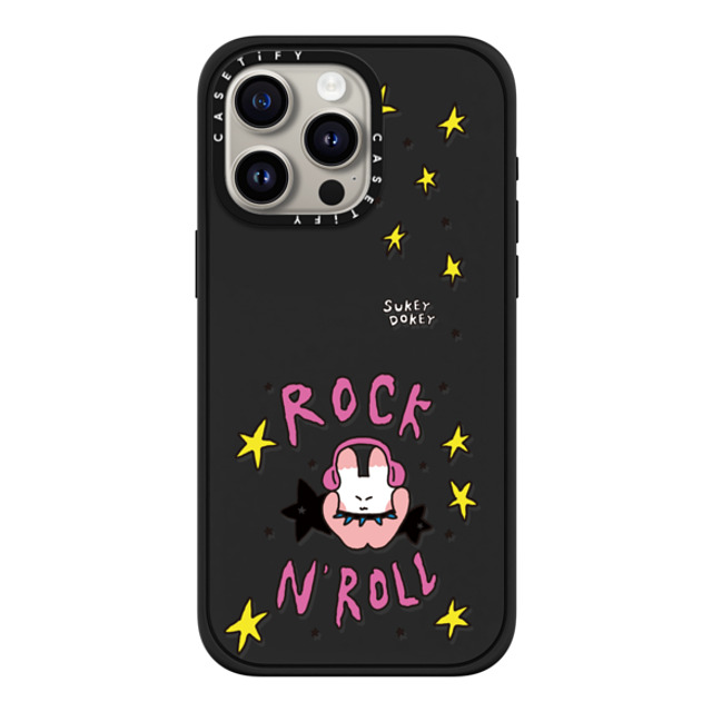 sukeydokey x CASETiFY iPhone 15 Pro Max Case Matte Black Impact Case MagSafe Compatible Sukeydokey Rock 'n' Roll Phone Case sukeydokey x CASETiFY iPhone 15 Pro Max Case Matte Black Impact Case MagSafe Compatible Sukeydokey Rock 'n' Roll Phone Case