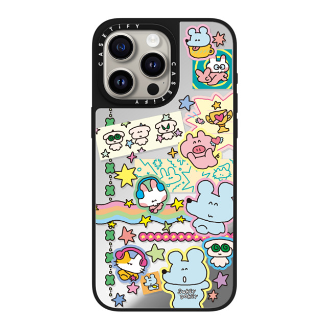 sukeydokey x CASETiFY iPhone 15 Pro Max Case Silver on Black ミラーケース MagSafe対応 Sukeydokey Deco sticker Phone Case sukeydokey x CASETiFY iPhone 15 Pro Max Case Silver on Black ミラーケース MagSafe対応 Sukeydokey Deco sticker Phone Case