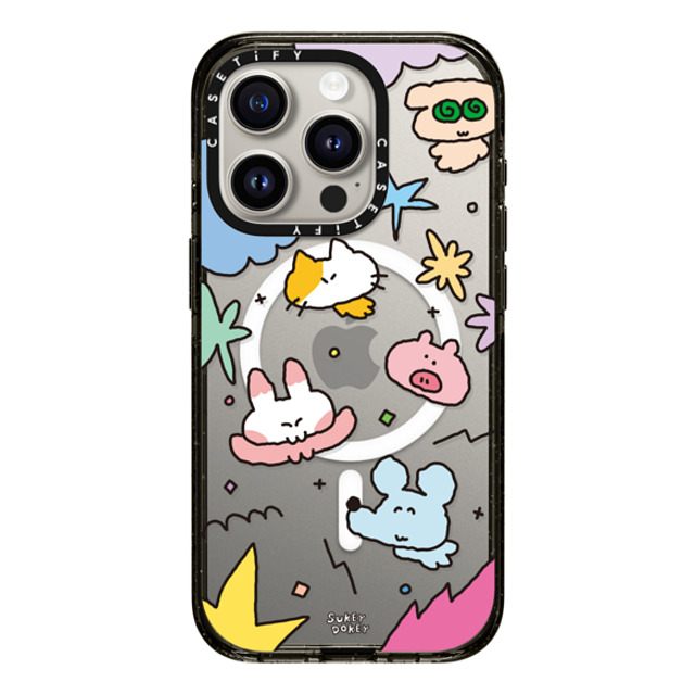 sukeydokey x CASETiFY iPhone 15 Pro ケース ブラック インパクトケース MagSafe対応 Sukeydokey Mini Mates Phone Case Back to School sukeydokey x CASETiFY iPhone 15 Pro ケース ブラック インパクトケース MagSafe対応 Sukeydokey Mini Mates Phone Case Back to School