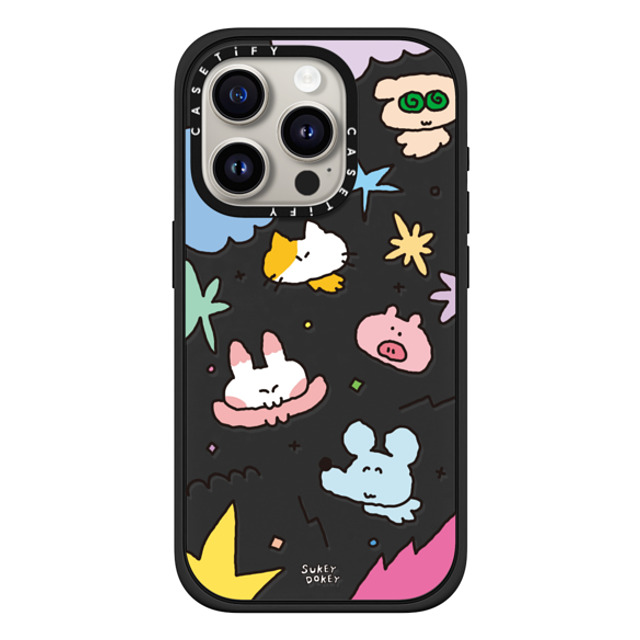 sukeydokey x CASETiFY iPhone 15 Pro ケース マットブラック インパクトケース MagSafe対応 Sukeydokey Mini Mates Phone Case Back to School sukeydokey x CASETiFY iPhone 15 Pro ケース マットブラック インパクトケース MagSafe対応 Sukeydokey Mini Mates Phone Case Back to School