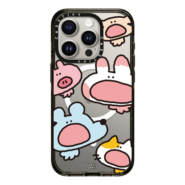 sukeydokey x CASETiFY iPhone 15 Pro ケース ブラック インパクトケース MagSafe対応 Sukeydokey Aaaah! Phone Case Back to School sukeydokey x CASETiFY iPhone 15 Pro ケース ブラック インパクトケース MagSafe対応 Sukeydokey Aaaah! Phone Case Back to School