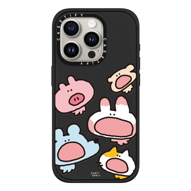 sukeydokey x CASETiFY iPhone 15 Pro Case Matte Black Impact Case MagSafe Compatible Sukeydokey Aaaah! Phone Case sukeydokey x CASETiFY iPhone 15 Pro Case Matte Black Impact Case MagSafe Compatible Sukeydokey Aaaah! Phone Case