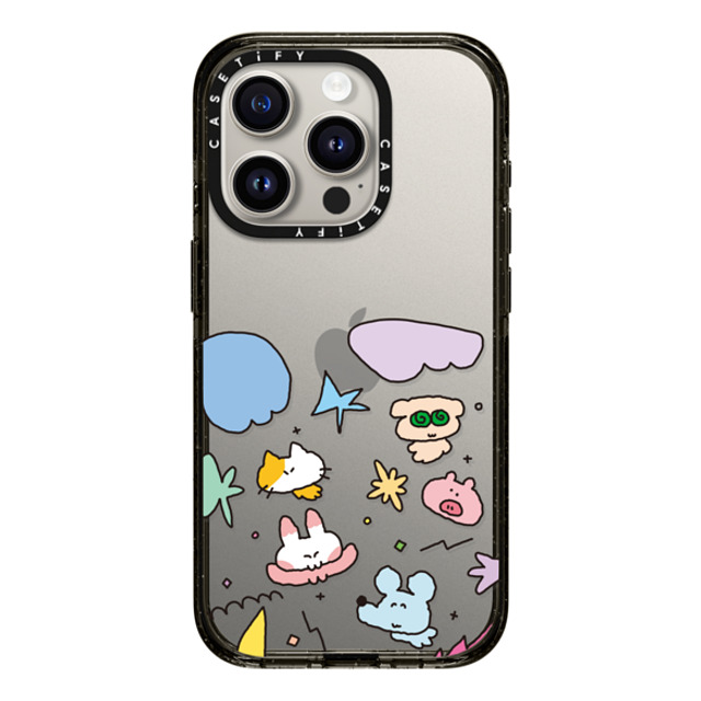 sukeydokey x CASETiFY iPhone 15 Pro Case Black Impact Case Sukeydokey Mini Mates Phone Case sukeydokey x CASETiFY iPhone 15 Pro Case Black Impact Case Sukeydokey Mini Mates Phone Case