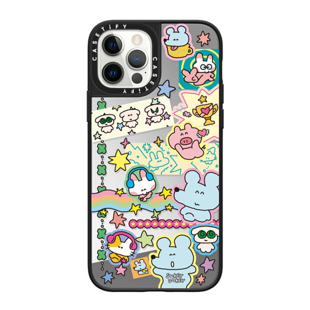 sukeydokey x CASETiFY iPhone 12 Pro Case Silver on Black ミラーケース MagSafe対応 Sukeydokey Deco sticker Phone Case Mother's Day sukeydokey x CASETiFY iPhone 12 Pro Case Silver on Black ミラーケース MagSafe対応 Sukeydokey Deco sticker Phone Case Mother's Day