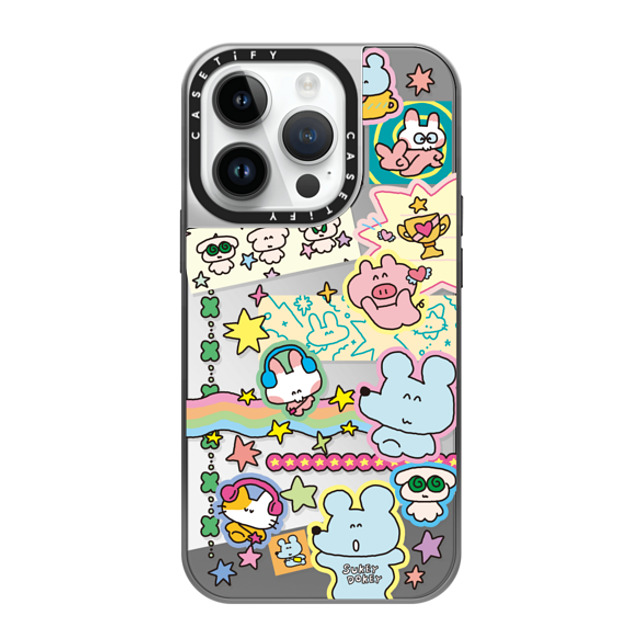 sukeydokey x CASETiFY iPhone 14 Pro Case シルバー (シルバーバンパー) ミラーケース MagSafe対応 Sukeydokey Deco sticker Phone Case Father's Day sukeydokey x CASETiFY iPhone 14 Pro Case シルバー (シルバーバンパー) ミラーケース MagSafe対応 Sukeydokey Deco sticker Phone Case Father's Day