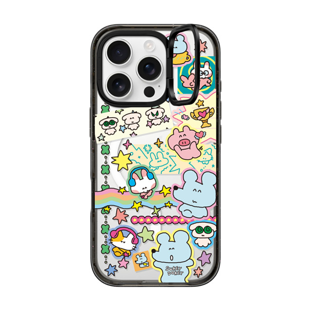 sukeydokey x CASETiFY iPhone 16 Pro ケース ブラック インパクトリングスタンドケース MagSafe対応 Sukeydokey Deco sticker Phone Case Back to School sukeydokey x CASETiFY iPhone 16 Pro ケース ブラック インパクトリングスタンドケース MagSafe対応 Sukeydokey Deco sticker Phone Case Back to School