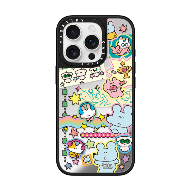 sukeydokey x CASETiFY iPhone 16 Pro Case Silver on Black ミラーケース MagSafe対応 Sukeydokey Deco sticker Phone Case Father's Day sukeydokey x CASETiFY iPhone 16 Pro Case Silver on Black ミラーケース MagSafe対応 Sukeydokey Deco sticker Phone Case Father's Day