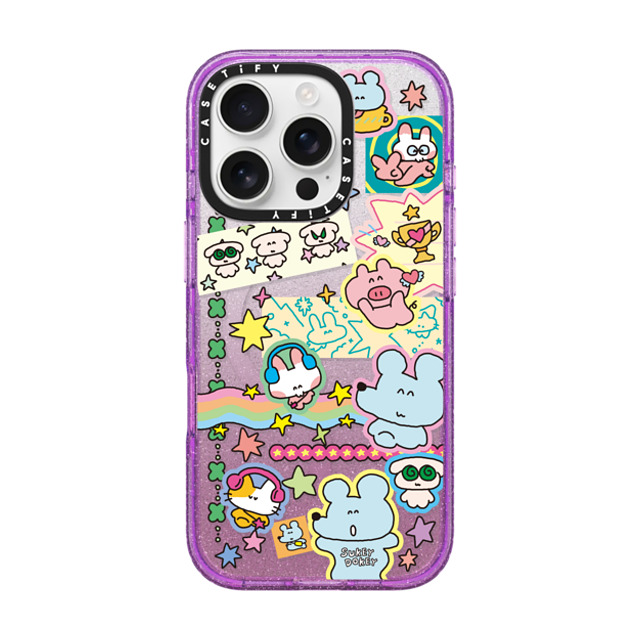 sukeydokey x CASETiFY iPhone 16 Pro ケース Glitter Purple インパクトケース MagSafe対応 Sukeydokey Deco sticker Phone Case Back to School sukeydokey x CASETiFY iPhone 16 Pro ケース Glitter Purple インパクトケース MagSafe対応 Sukeydokey Deco sticker Phone Case Back to School