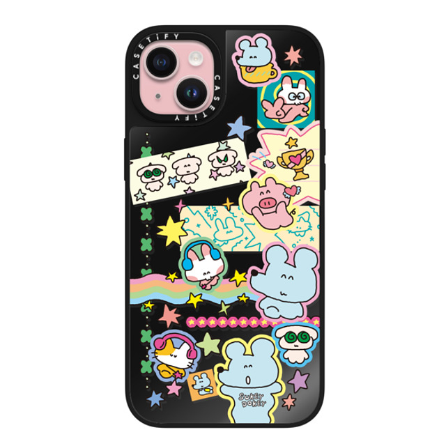 sukeydokey x CASETiFY iPhone 15 Plus Case Black on Black ミラーケース MagSafe対応 Sukeydokey Deco sticker Phone Case Mother's Day sukeydokey x CASETiFY iPhone 15 Plus Case Black on Black ミラーケース MagSafe対応 Sukeydokey Deco sticker Phone Case Mother's Day