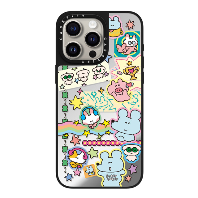 sukeydokey x CASETiFY iPhone 15 Pro Max ケース Silver on Black ミラーケース MagSafe対応 Sukeydokey Deco sticker Phone Case Back to School sukeydokey x CASETiFY iPhone 15 Pro Max ケース Silver on Black ミラーケース MagSafe対応 Sukeydokey Deco sticker Phone Case Back to School