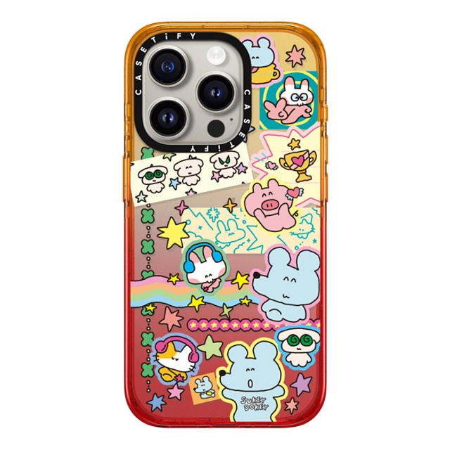 sukeydokey x CASETiFY iPhone 15 Pro Case Peach Haze Impact Case Sukeydokey Deco sticker Phone Case Mother's Day sukeydokey x CASETiFY iPhone 15 Pro Case Peach Haze Impact Case Sukeydokey Deco sticker Phone Case Mother's Day