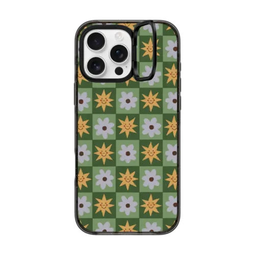 iPhone 16 Pro Max - checkerboard flowers and stars